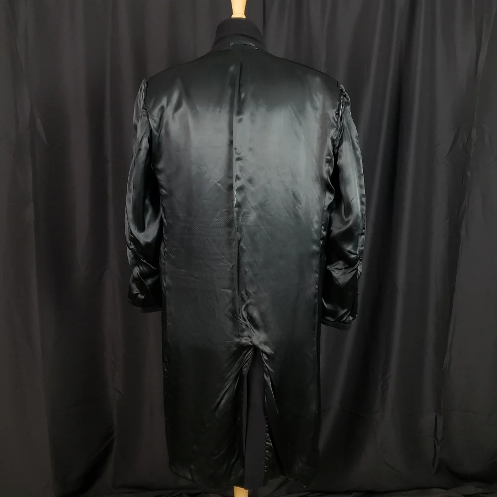 Ing. Loro Piana & C. Black Cashmere Trench Over Coat Duster 52 42 Made in Italy - Picture 3 of 7